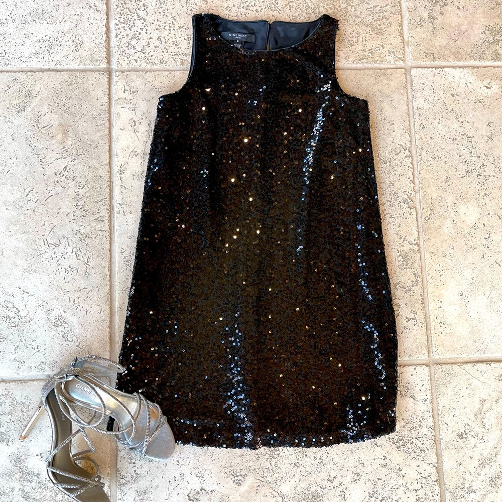 Black sequin Nine West dress